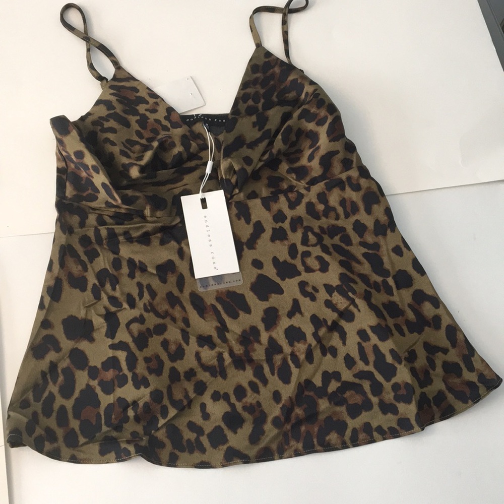 ENDLESS ROSE Animal Print TOP Size M - Picture 4 of 12